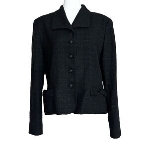 Pendleton Wool Blend Metallic Threading Blazer Jacket (10)
